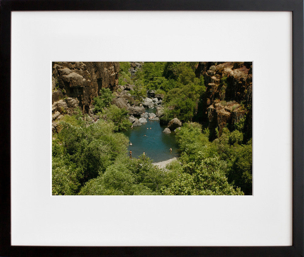 Salmon Hole (Chico, California) in a black frame