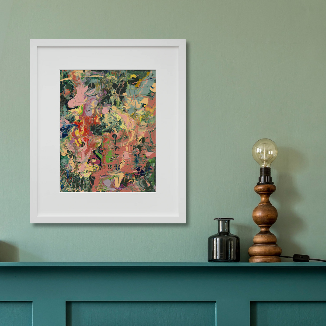 Sorcerer in a white frame on a wall