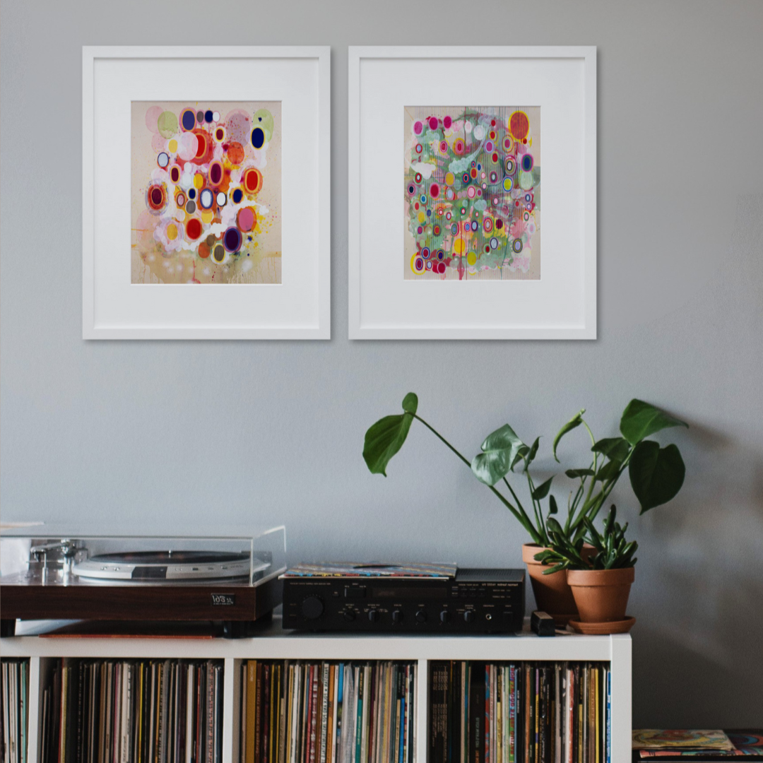 Inloveness Revisited in a white frame on a wall