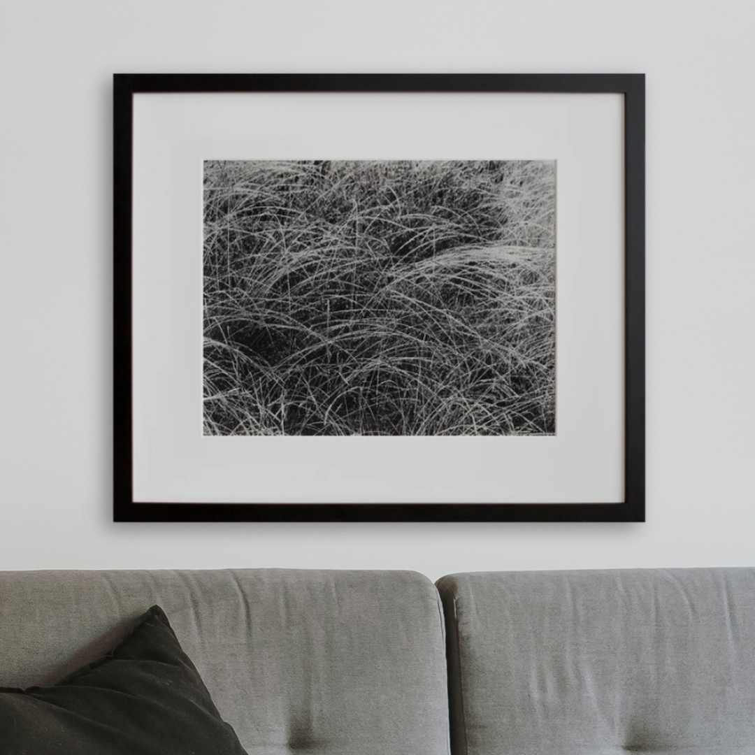Rain Drops in a black frame on a wall
