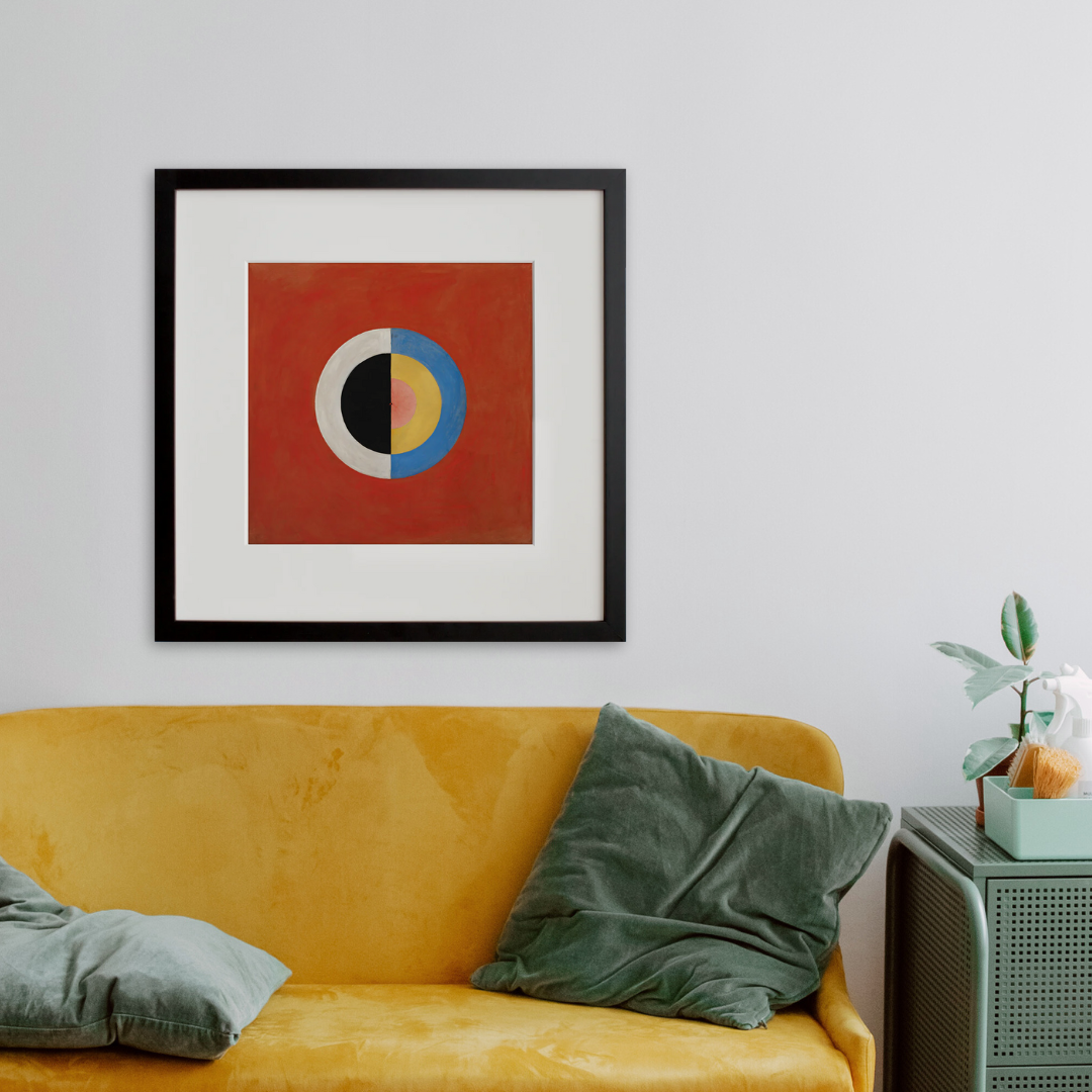 The Swan, No. 17, Group IX/SUW in a black frame on a wall