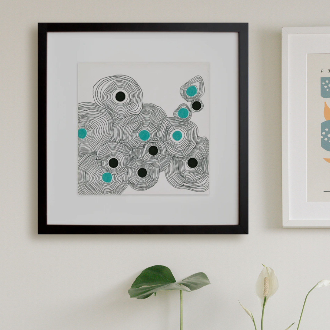 (re)surfacing in a black frame on a wall