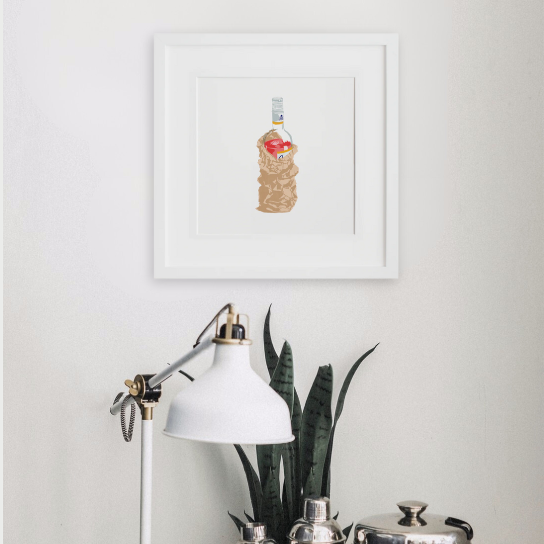 Summer Water in a white frame on a wall
