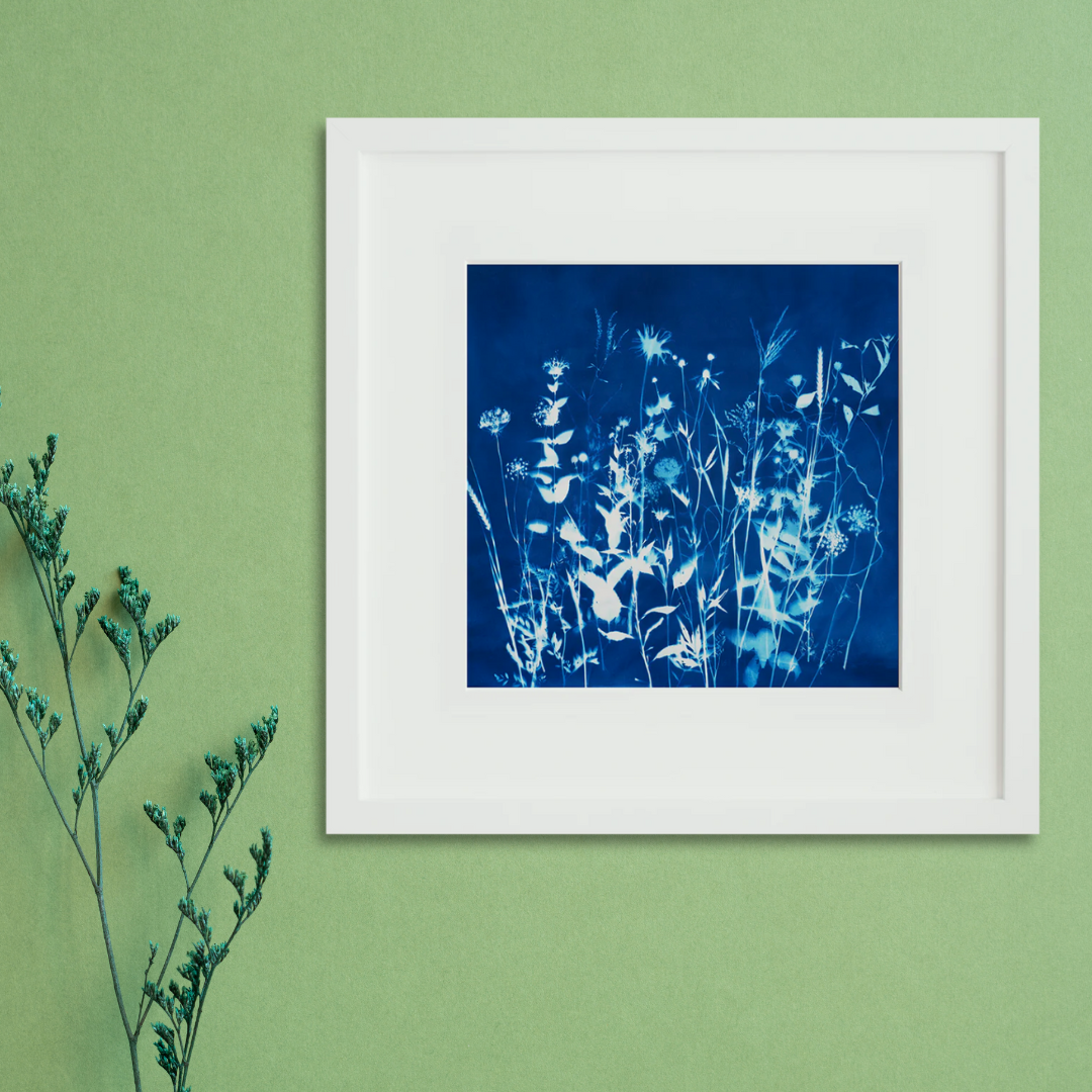 Catskill Prairie in a white frame on a wall