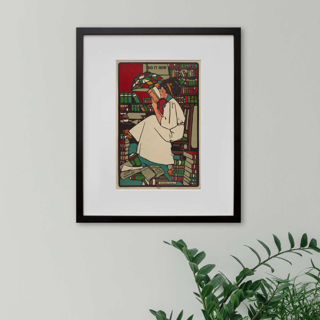 Dig in a black frame on a wall