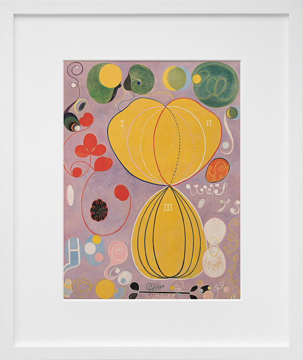 Load image into Gallery viewer, HIlma af Klint&amp;#39;s The Ten Largest, No. 7, Adulthood, Group IV in a white frame
