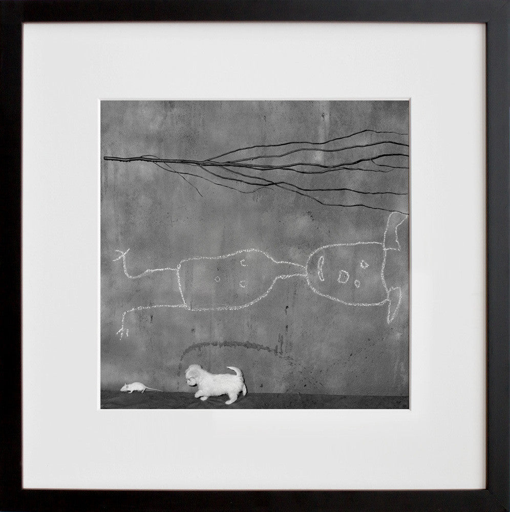 Place of the upside down in a black frame