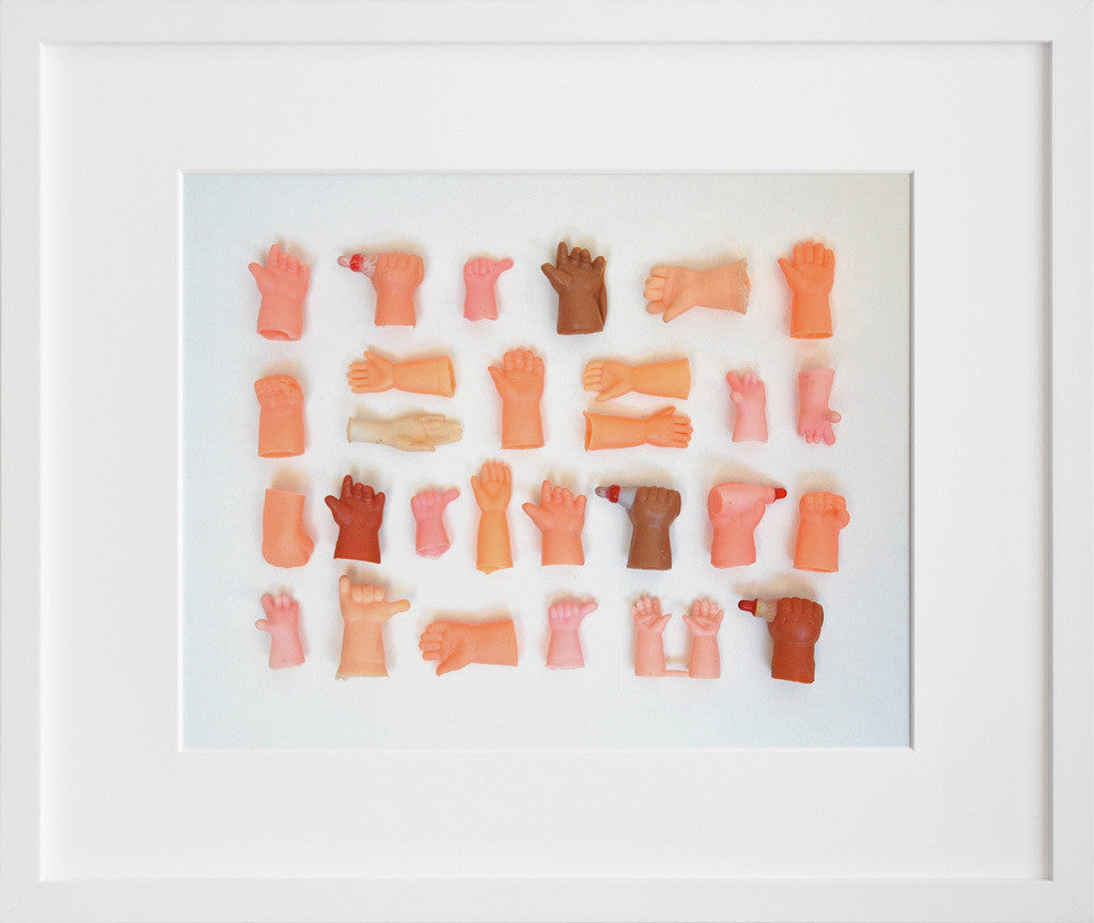 Day 260: Baby Doll Hands in a white frame