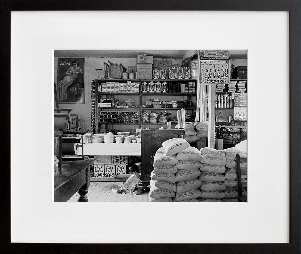 General Store Interior, Moundville, Alabama in a black frame