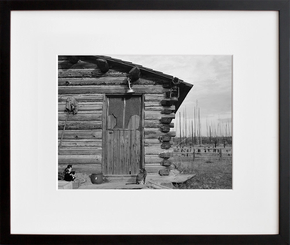 Log Home, Priest River Peninsula, Bonner County, Idaho in a black frame