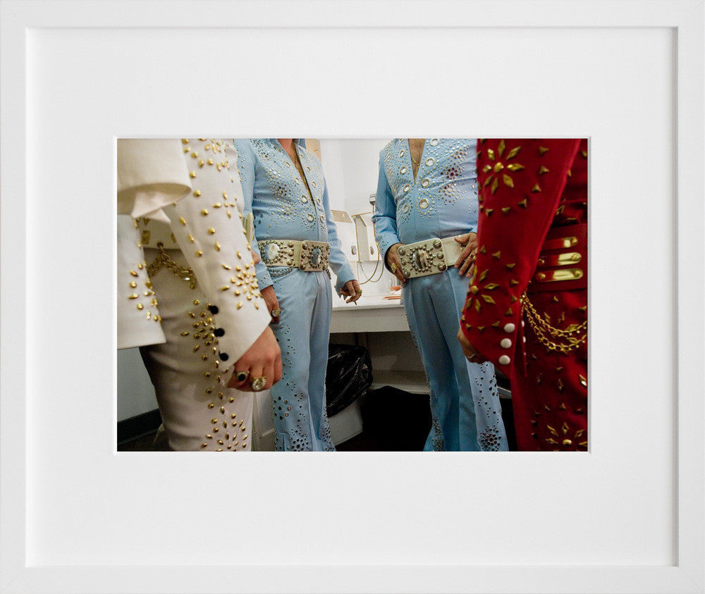 Four Kings (from the Almost Elvis series) in a white frame