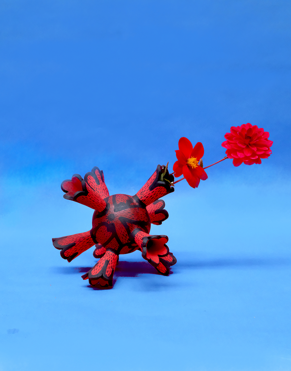 Load image into Gallery viewer, Flower Burst Bud Vase (red)
