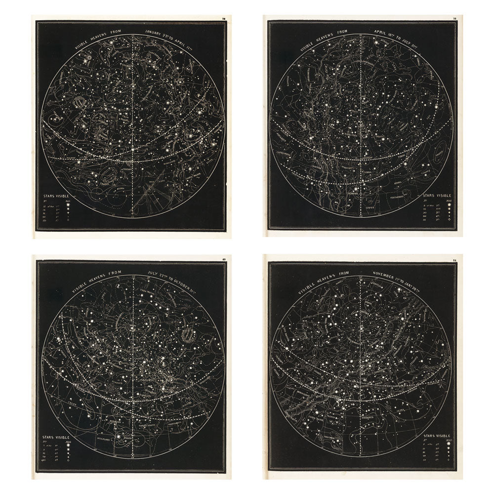 Visible Heavens, all four celestial maps