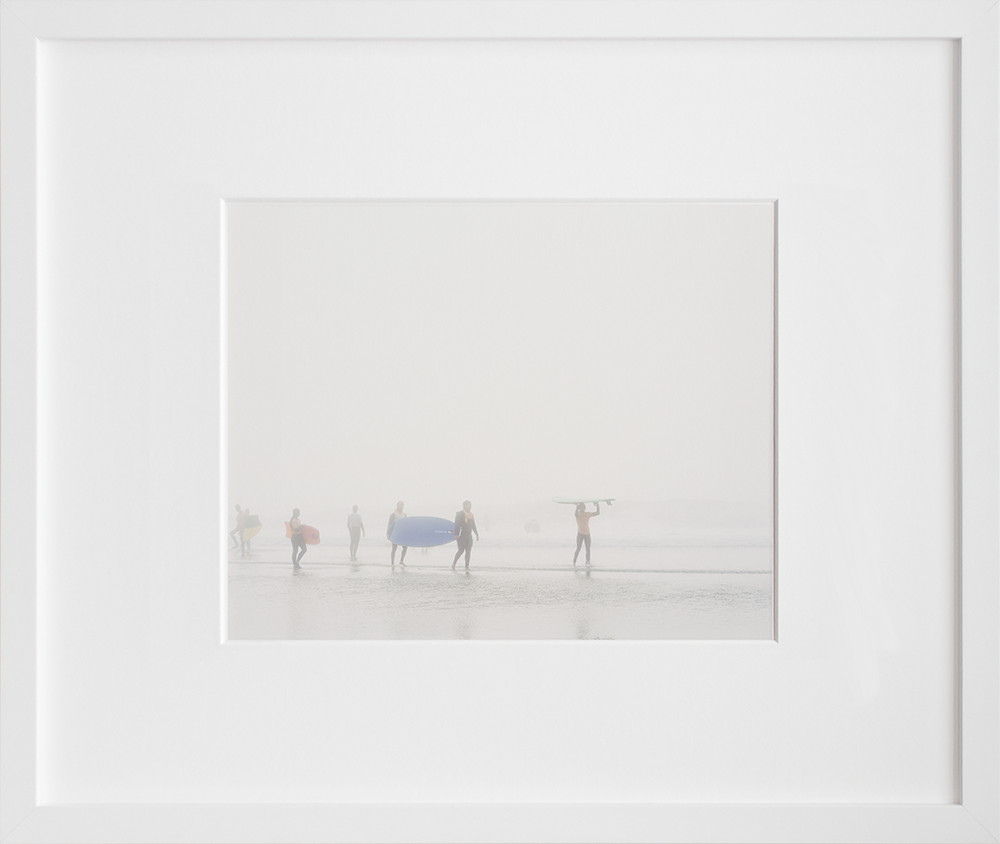 Surf School, Ocean Beach, San Francisco, CA in a white frame