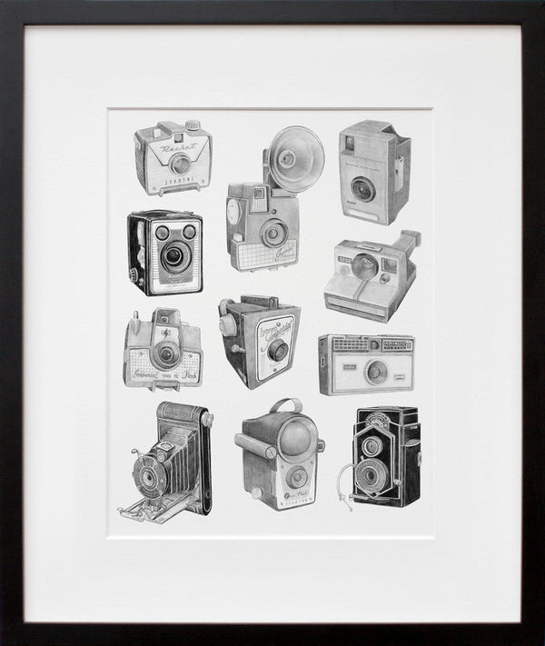 Load image into Gallery viewer, Graphite Camera Drawings

