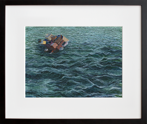 Adrift by Amy Casey in black frame