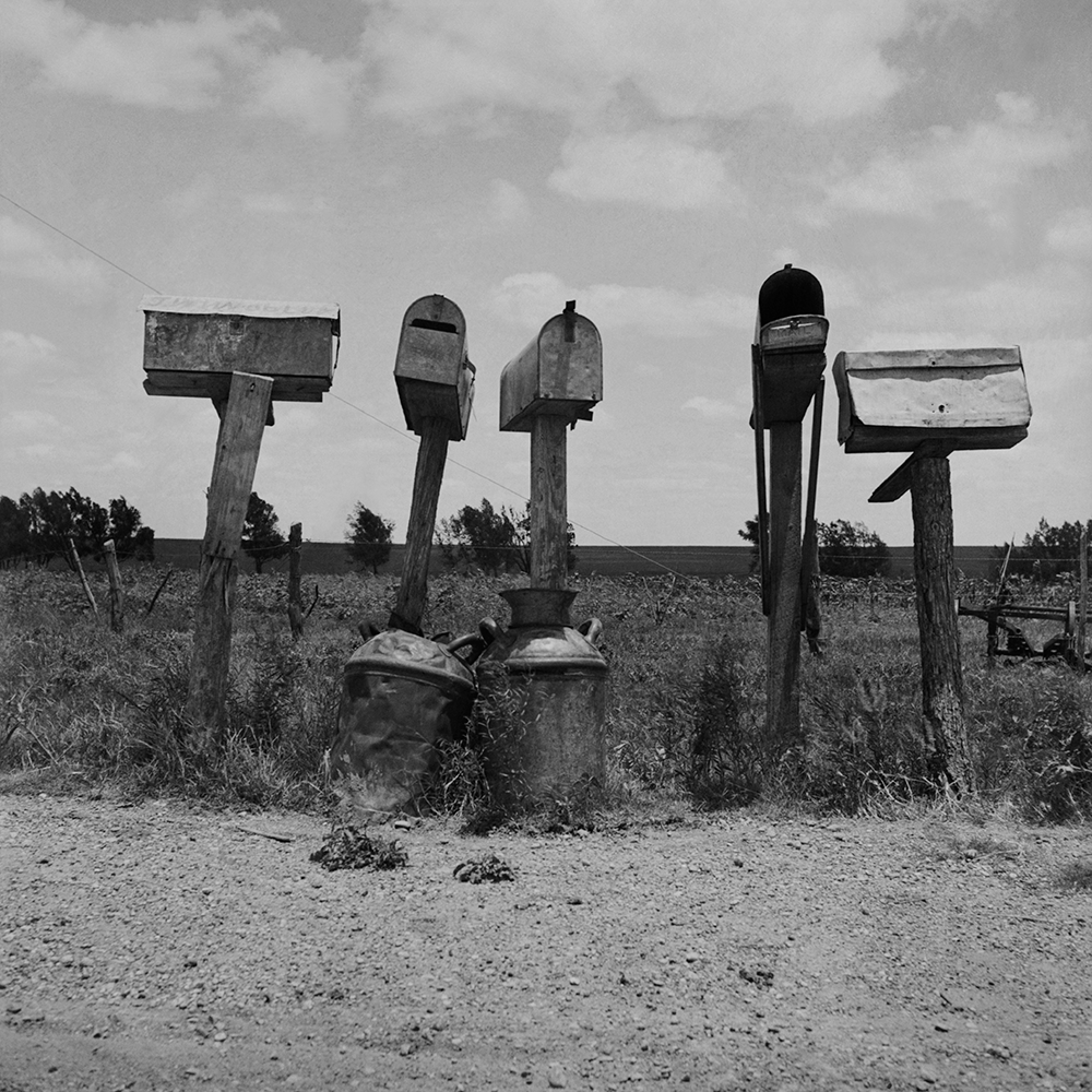 Dorothea Lange's Mail boxes in Bell County, Texas