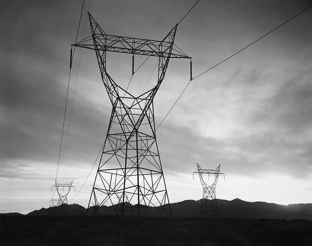 Ansel Adams' Transmission Lines in Mojave Desert