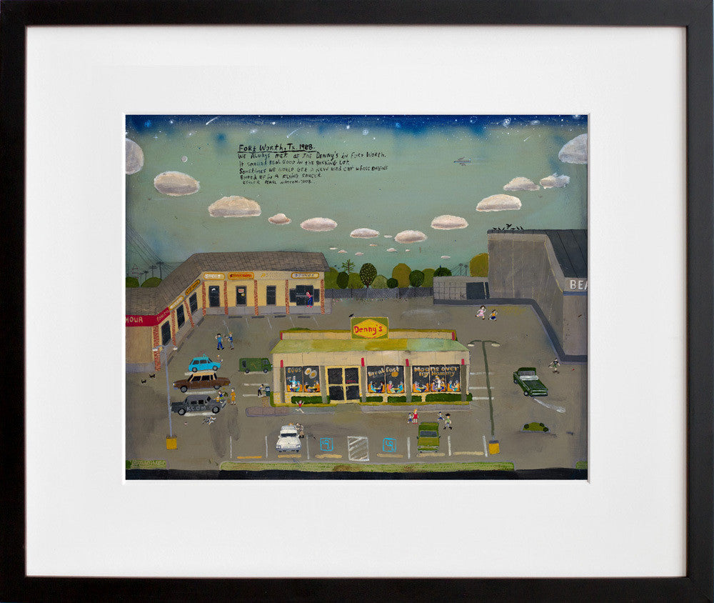 The Denny's Parking Lot in a black frame