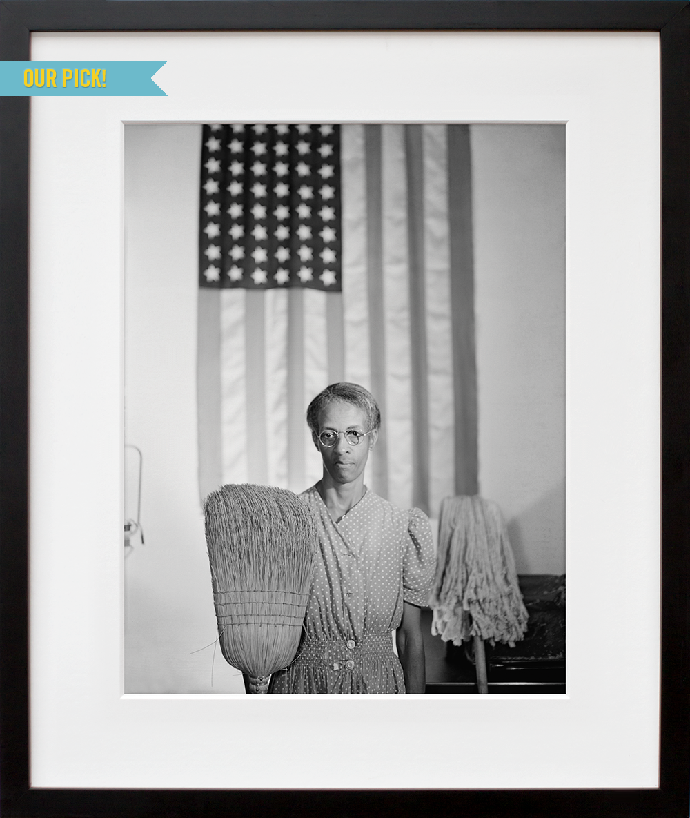 Washington, D.C. Government charwoman in a black frame