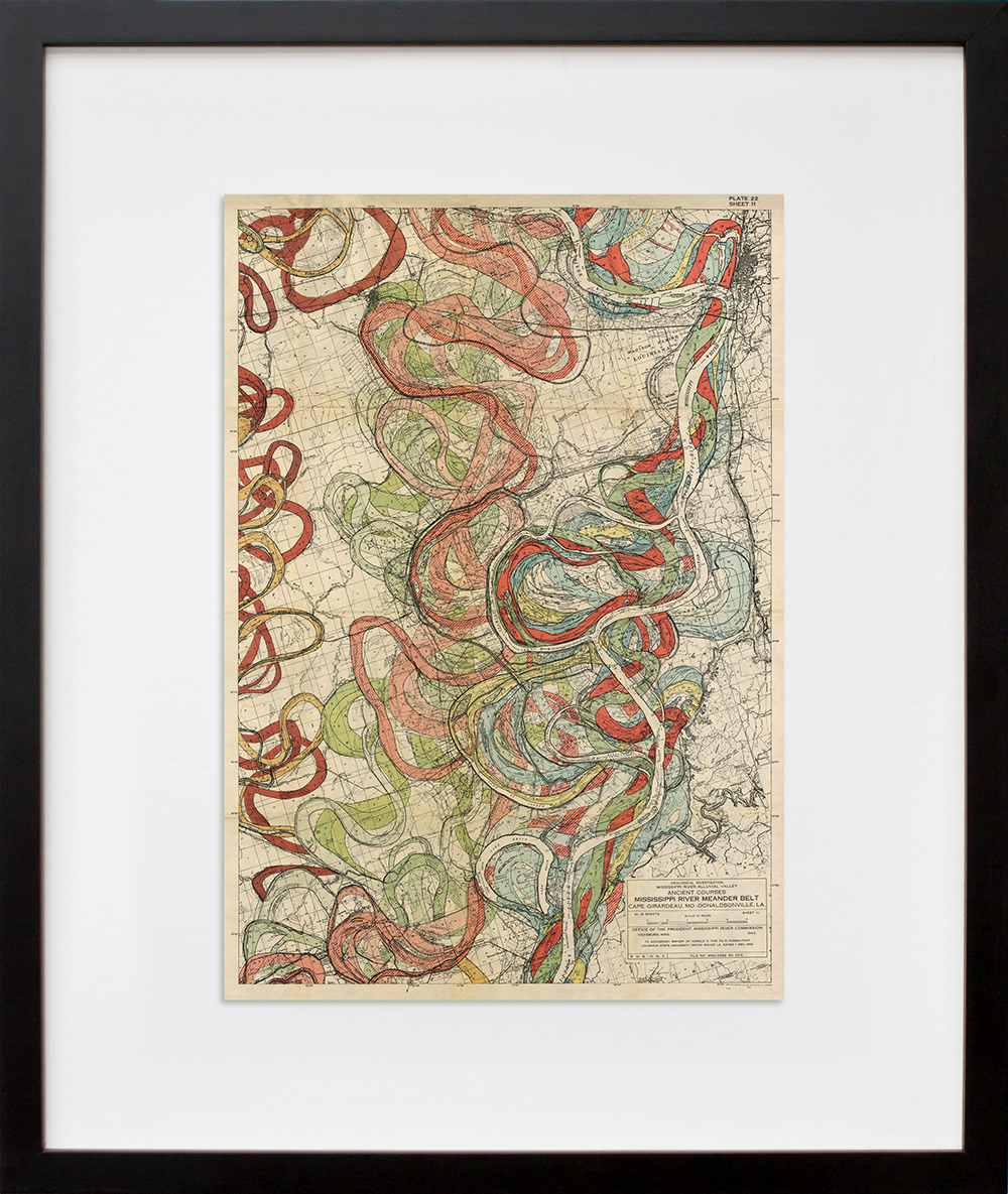 Plate 22, Sheet 11, Ancient Courses Mississippi River Meander Belt in a black frame