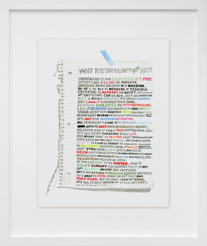 Why You Shouldn't Buy Art in a white frame