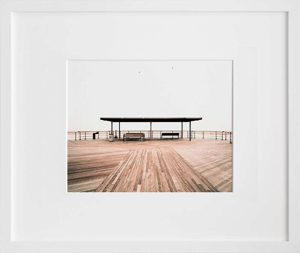 Jones Beach Dream (boardwalk) in a white frame