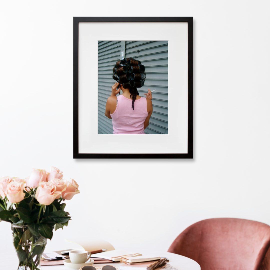 Glamour Break Diva (#2) in a black frame on a wall