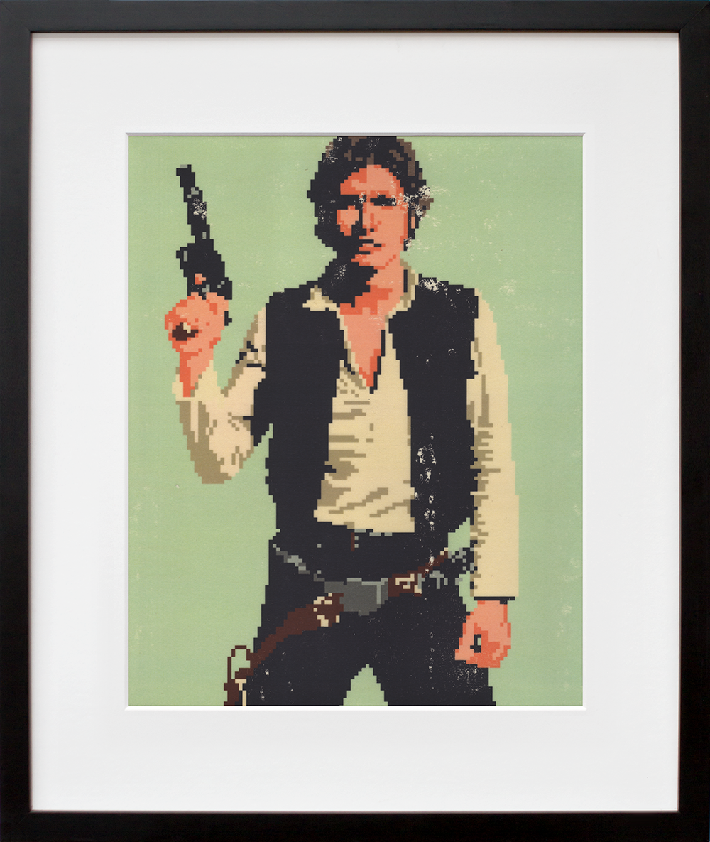 Han Solo in a black frame
