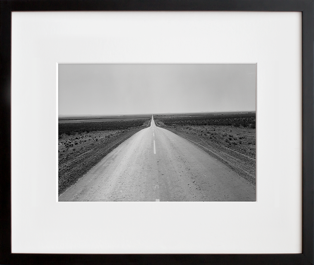 The Road West in a black frame