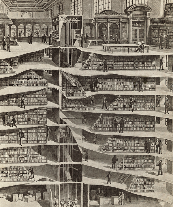 Load image into Gallery viewer, Sectional view of the New York Public Library
