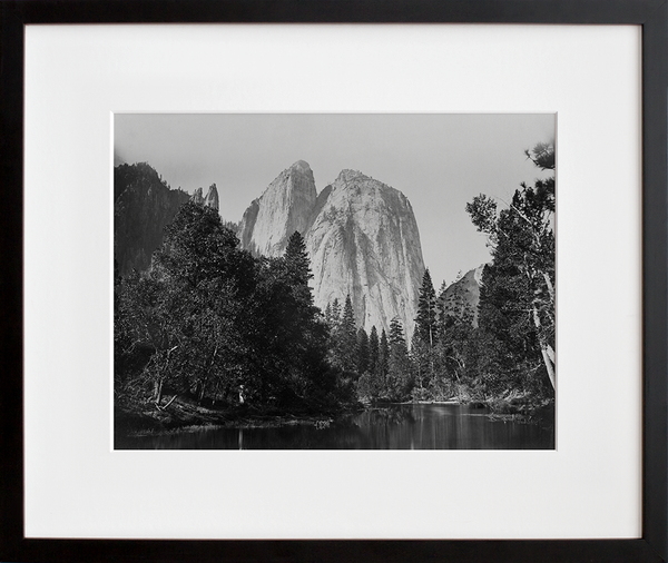 Cathedral Rocks, with lake and trees in foreground, Yosemite Valley, Calif. (Final Sale)
