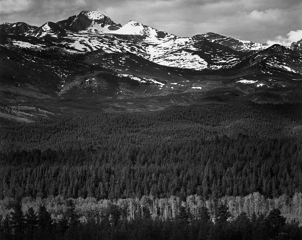 Ansel Adams' Long's Peak from Road, Rocky Mountain National Park