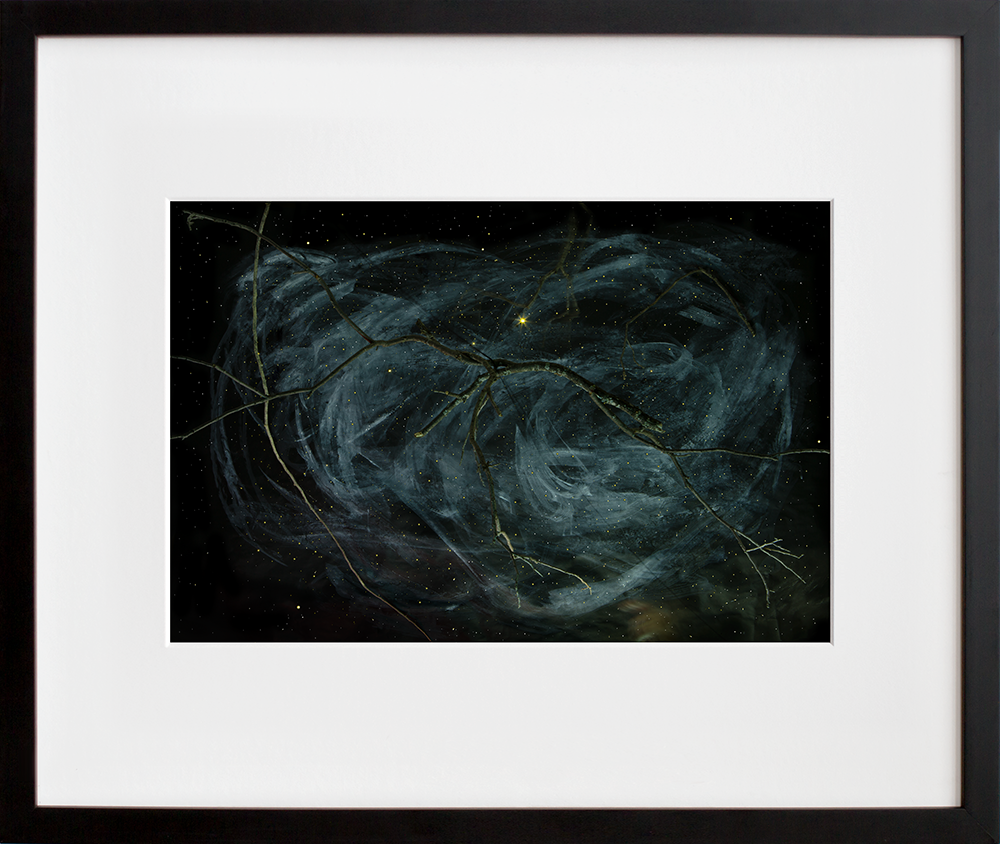 Burst in a black frame