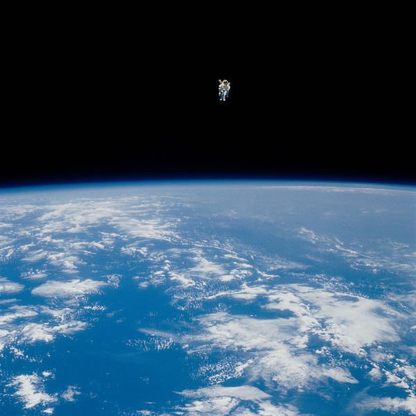 Views of the extravehicular activity during STS 41-B