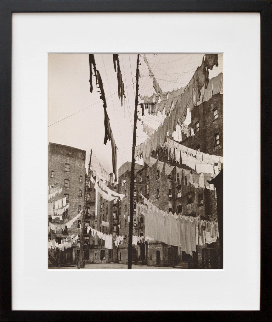 Court of First Model Tenement House in New York, 1936 in a black frame