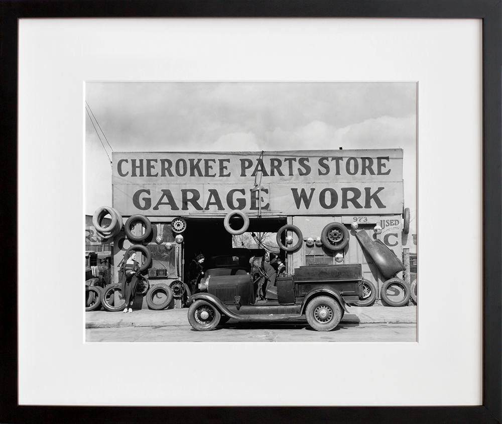 Auto parts shop. Atlanta, Georgia in a black frame
