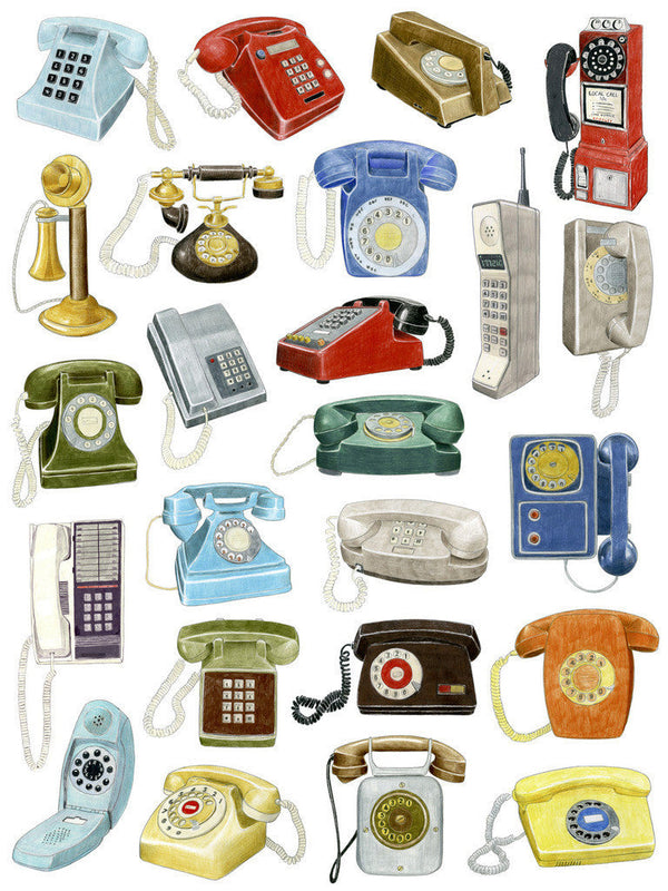 24 Telephone Drawings