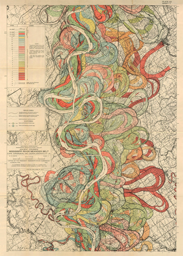 Plate 22, Sheet 7, Ancient Courses Mississippi River Meander Belt