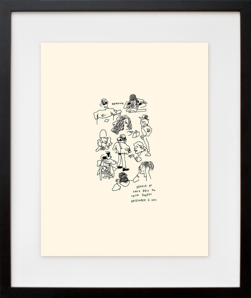 Every Person in New York, 100 for 20x200 in a black frame