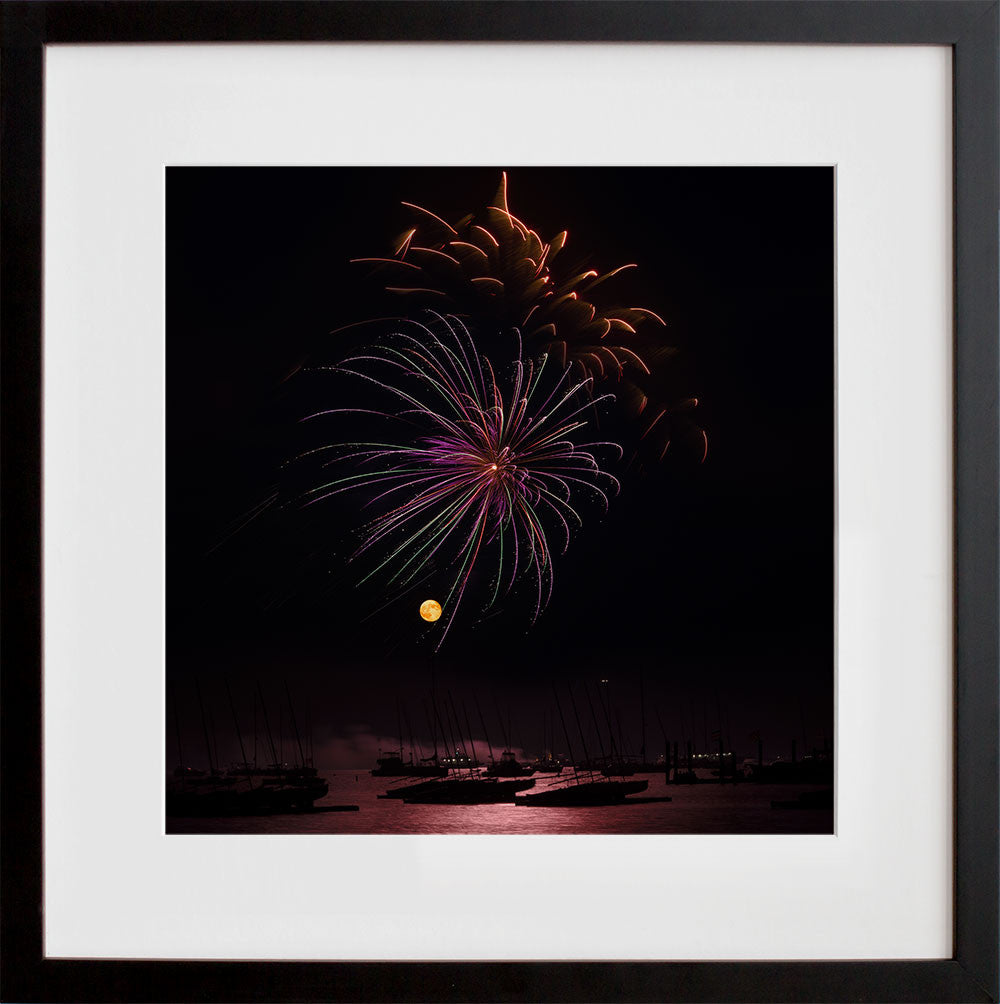 July 4, Hyannis Port in a black frame