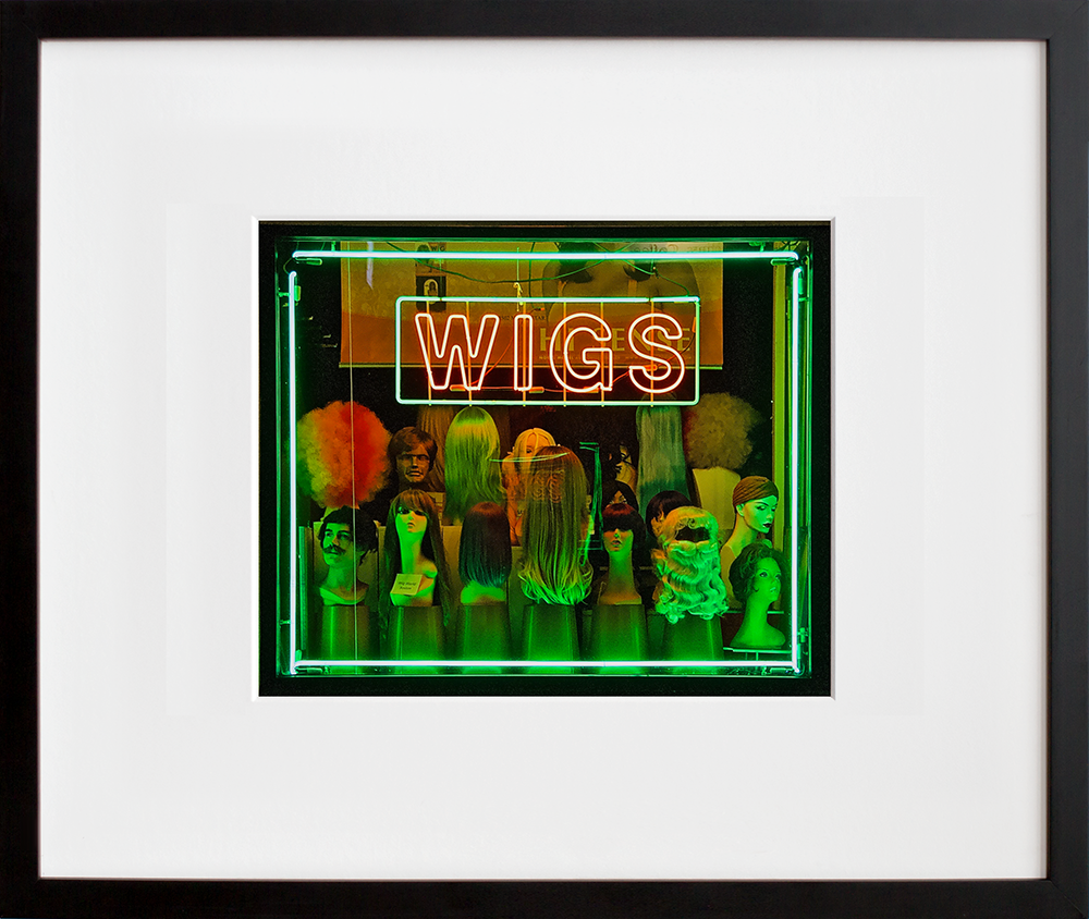 “Wigs” Downtown Boston, MA. Saturday, 9/26/20. 9:34PM (75°) in a black frame