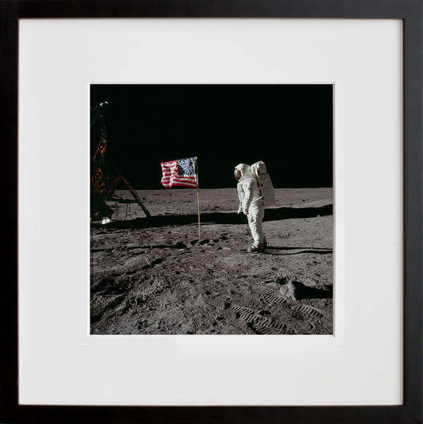 AS11-40-5875 (Buzz Aldrin and the U.S. Flag)