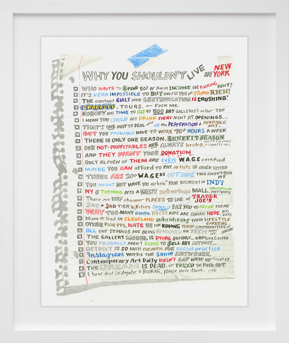 Why You Shouldn't Live in New York in a white frame