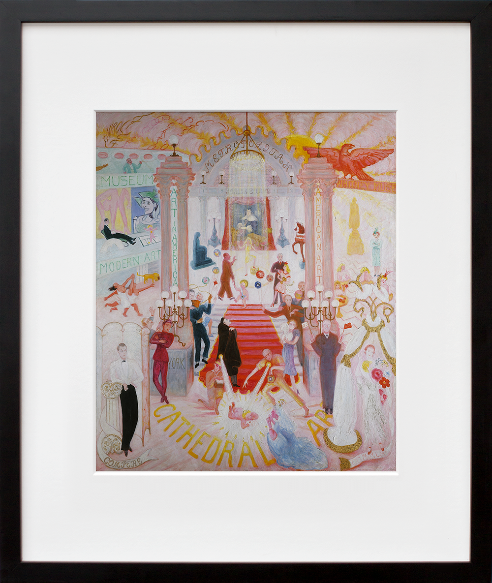 The Cathedrals of Art in a black frame