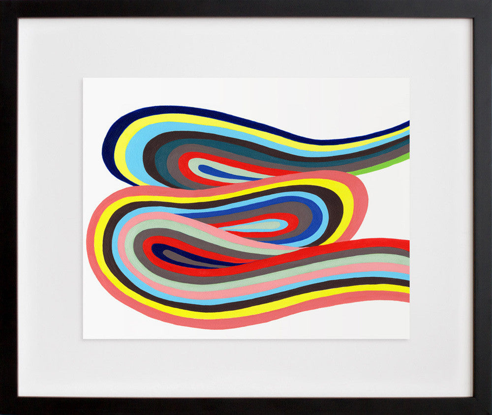 Curvilinear Time in a black frame