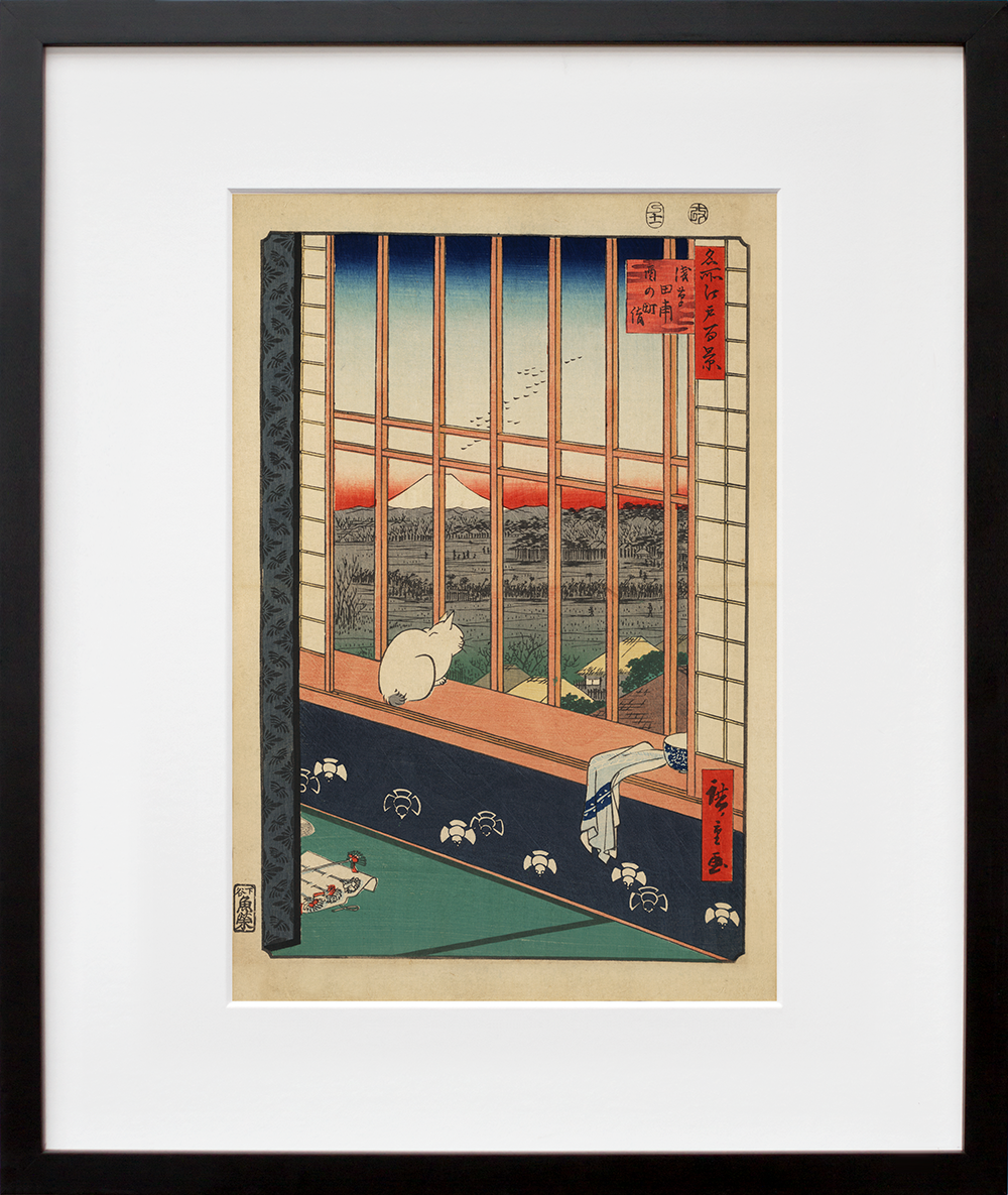 Asakusa ricefields and Torinomachi Festival in a black frame