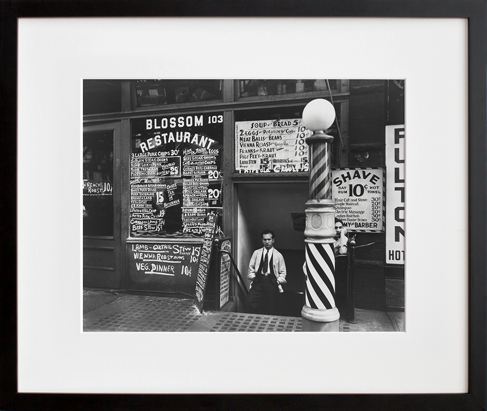 Blossom Restaurant, The Bowery in a black frame