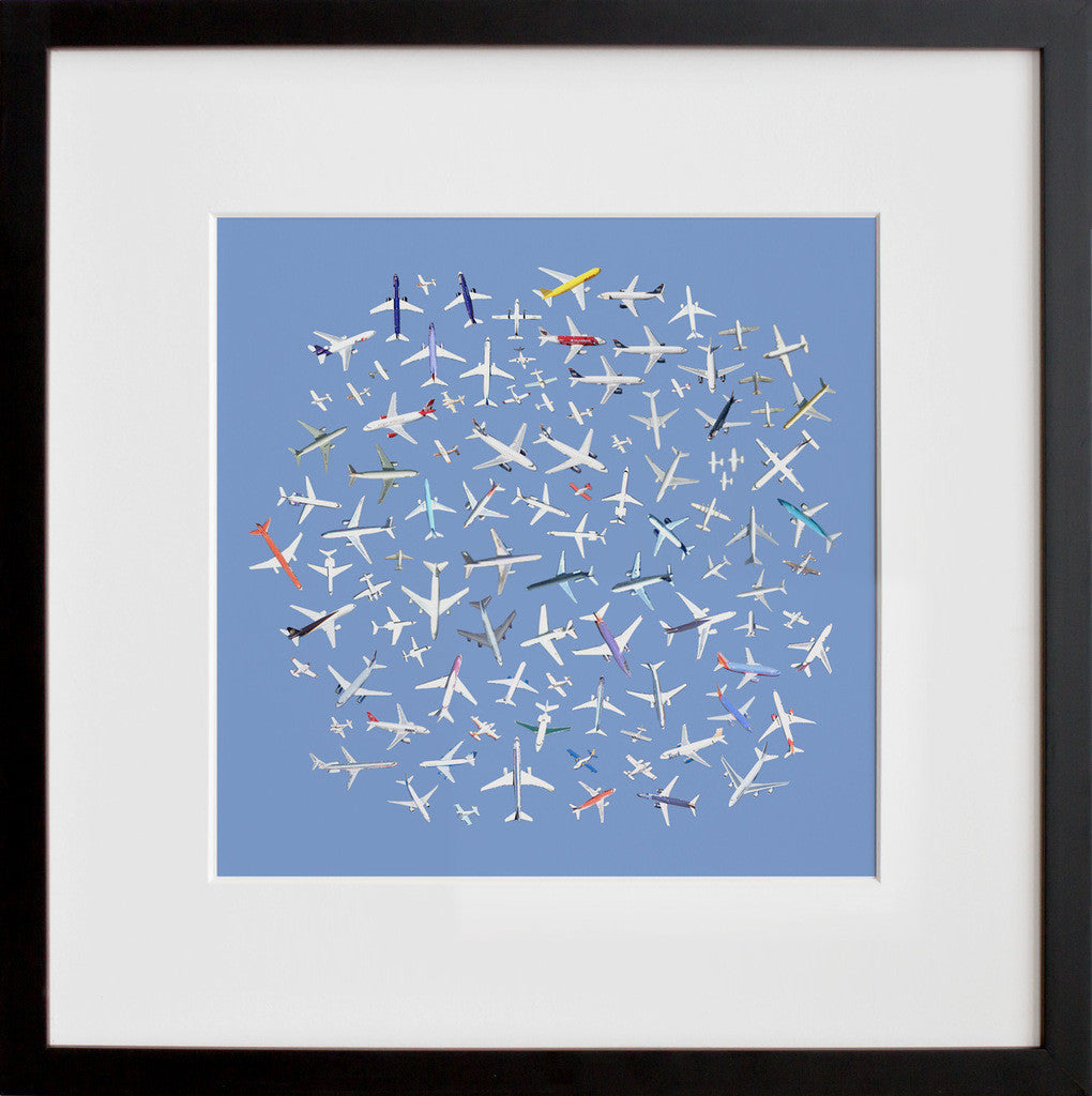 104 Airplanes in a black frame
