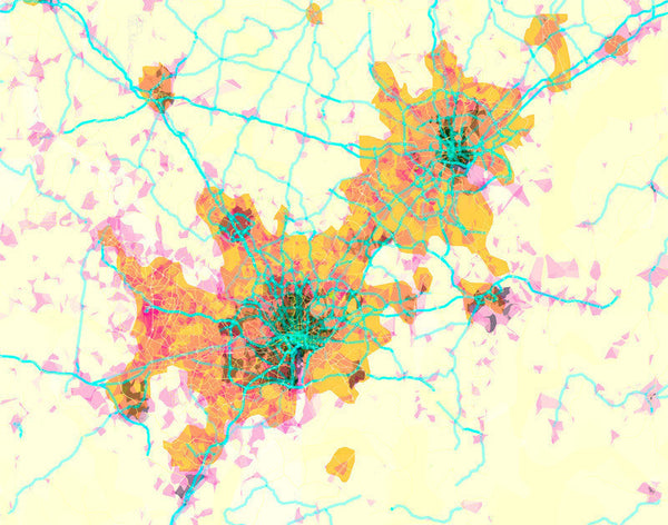 Load image into Gallery viewer, prettymaps (dc/baltimore)
